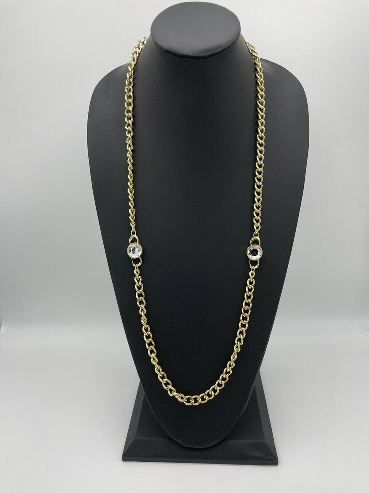 Charter Club Crystal and Large Link 36inches Strand Necklace