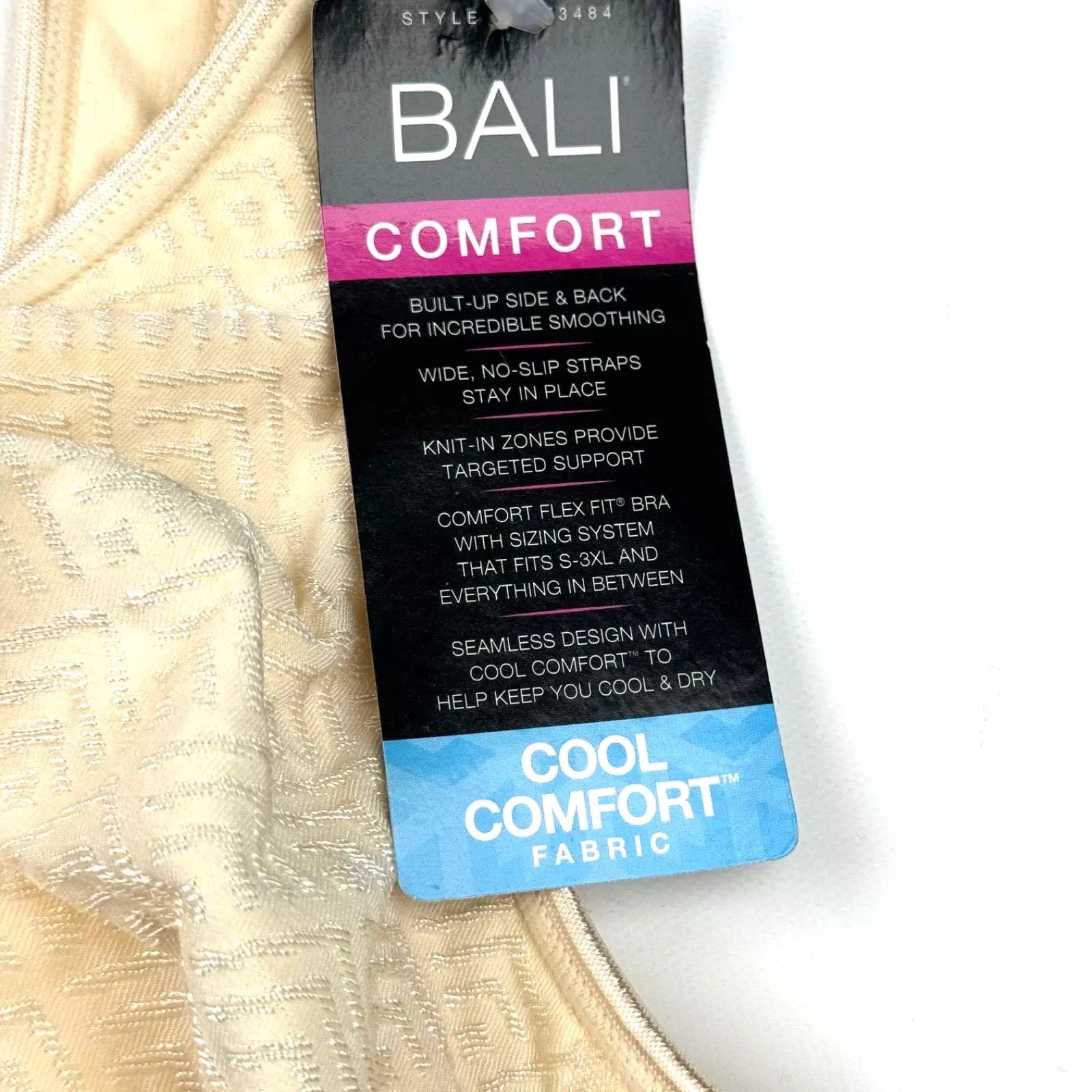 Bali Comfort Revolution ComfortFlex Fit Seamless 2-ply Wireless Bra 3484 - Light