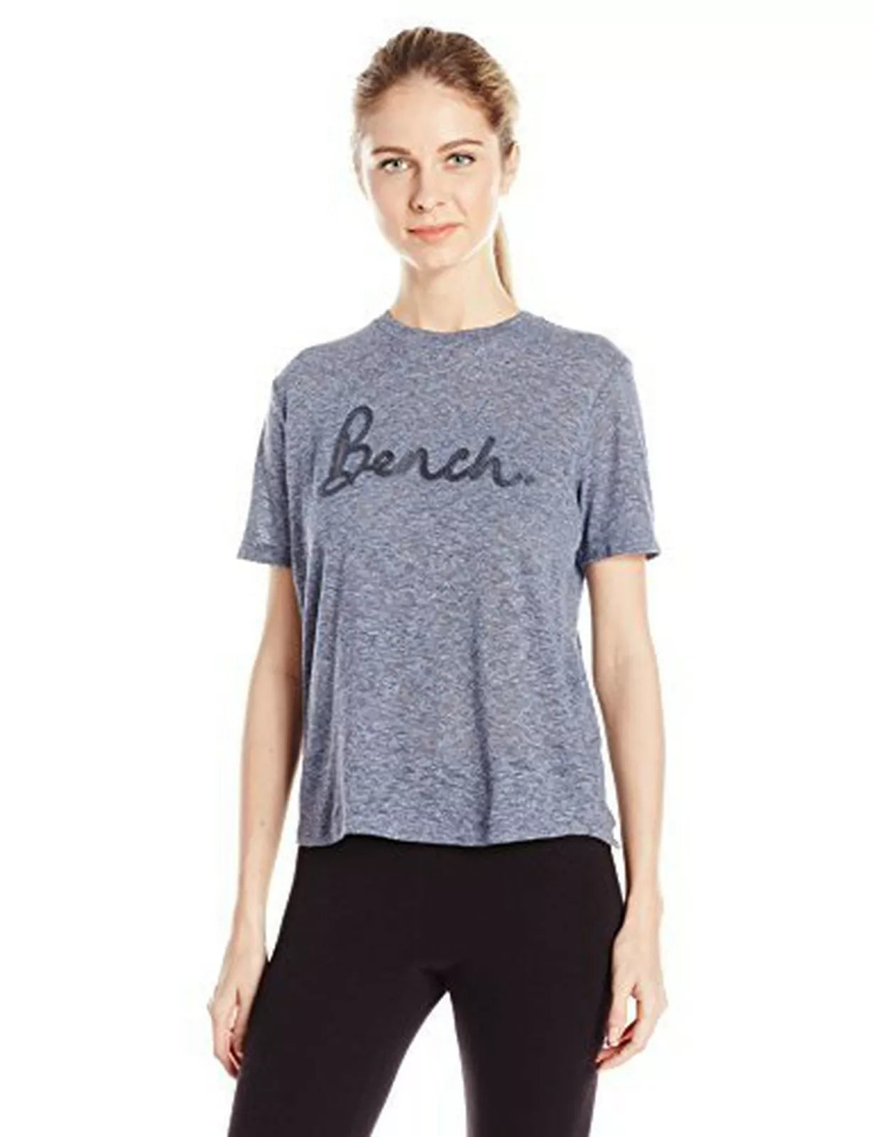 Bench Women's Sequin Embroidered Tee Shirt, Size Large