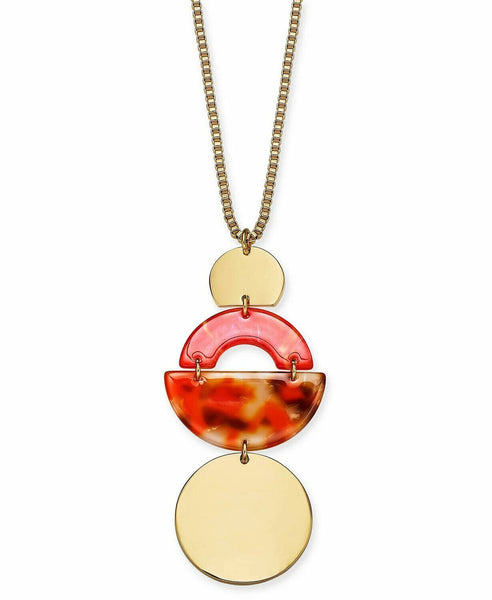 Alfani Tortoise-Look Geometric, 36in Pendant Necklace