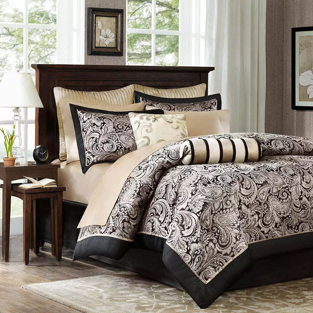 Madison Park Wellington 12-PC. Bed Set, Black, King