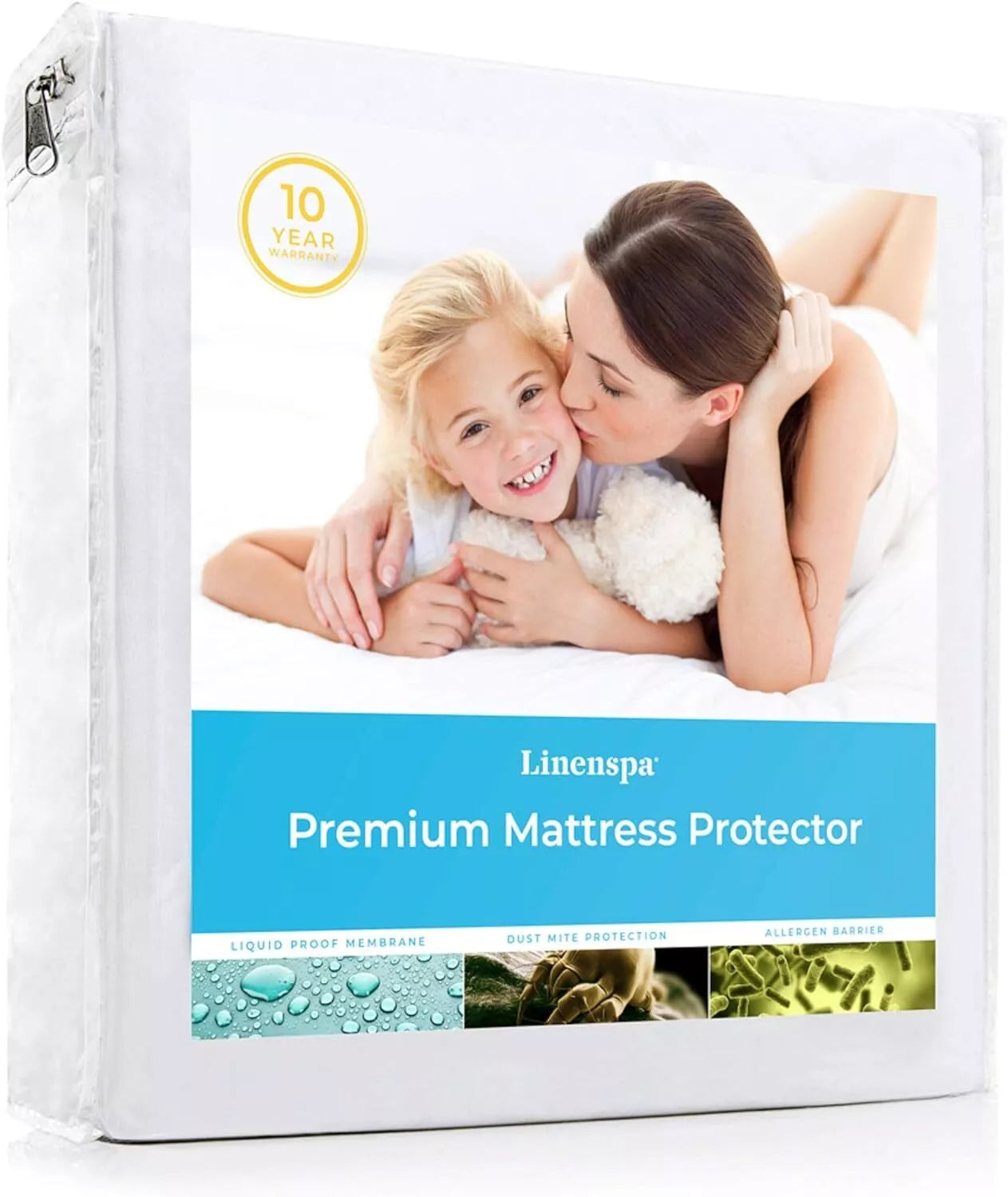 Linenspa Five Sided Waterproof Mattress Protector, Twin