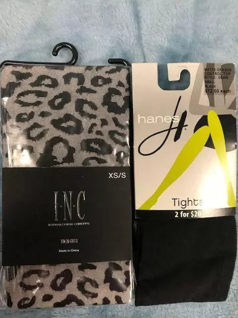 Lot of Assorted Women's Tights Hanes and I.N.C. Size S/XS