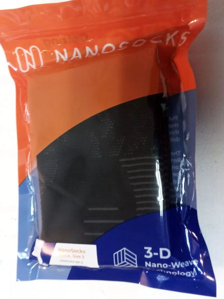 Nanosocks 3D Nano-Weave Technology Black Compression Socks Size 2 - NANOMX-BK-2