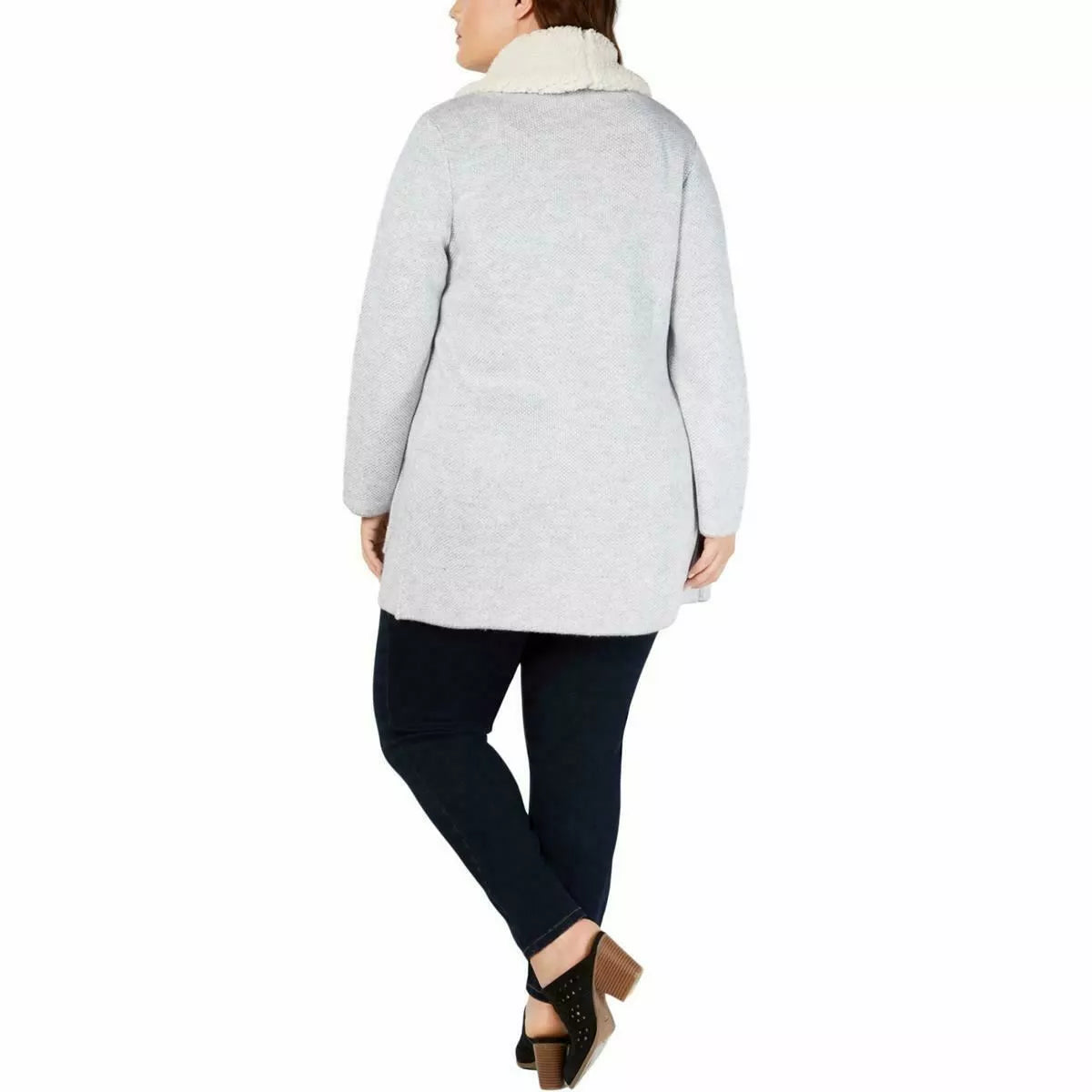 Style & Co. Womens Drapey Pocket Sweatercoat