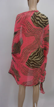 Unbranded Beautiful Scarf Pink Black Multicolor Woven