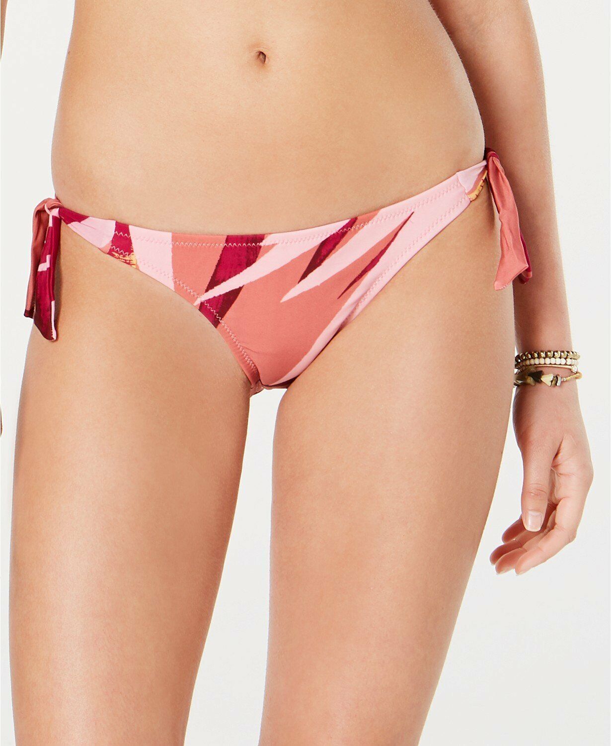 Volcom Juniors Printed Side-Tie Bikini Bottoms Womens Swimsuit,Size Small