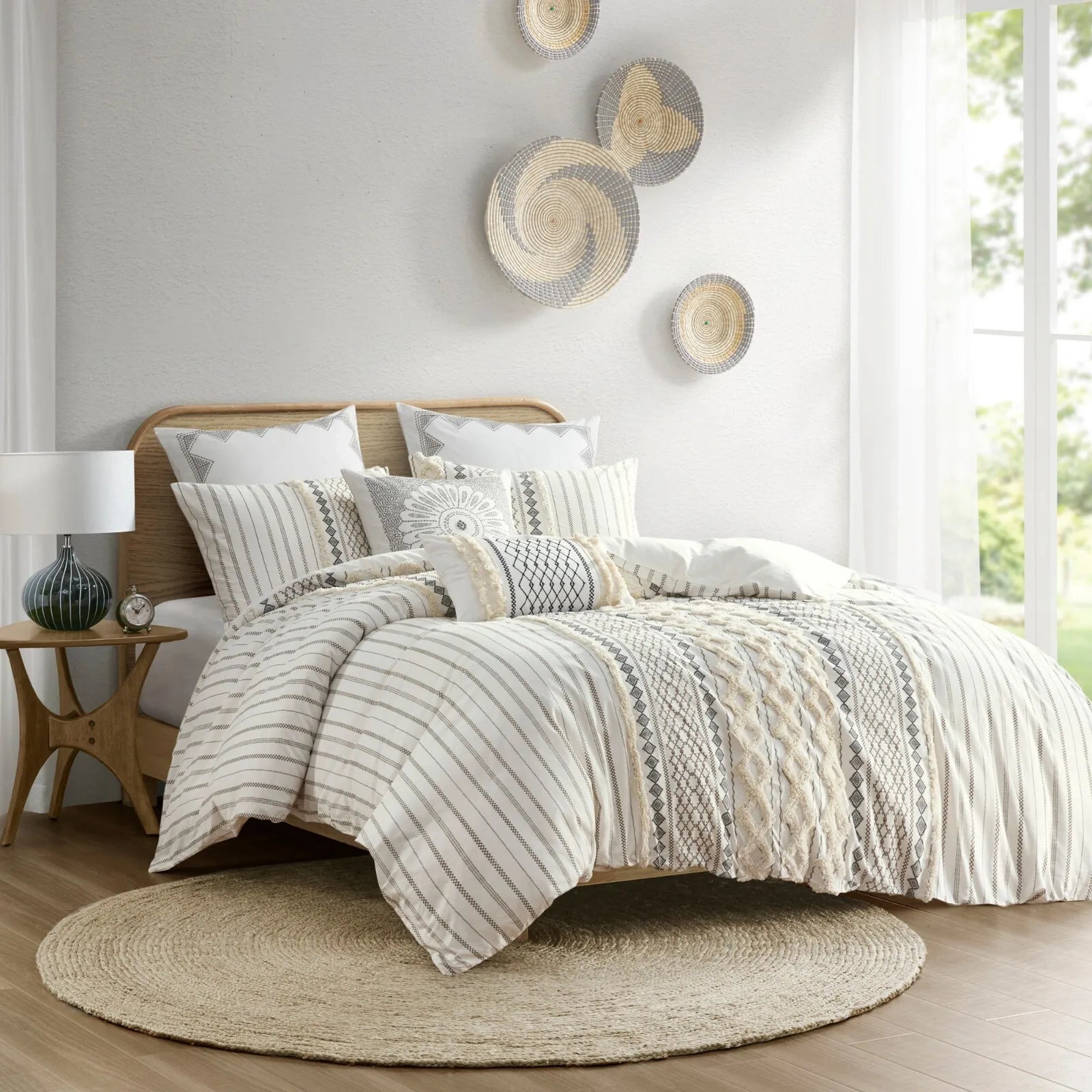 INK+IVY Imani Cotton Printed Comforter Set with Chenille