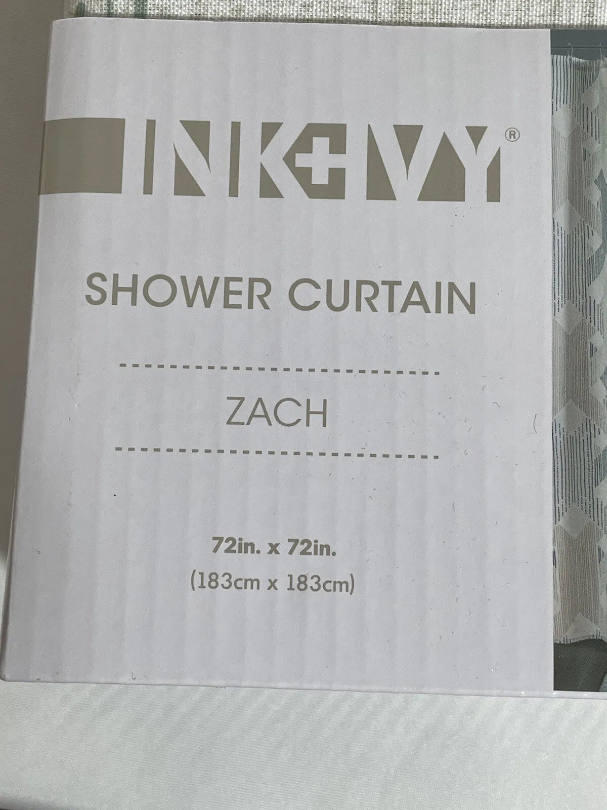 Ink+Ivy Zach Shower Curtain - Blue/grey