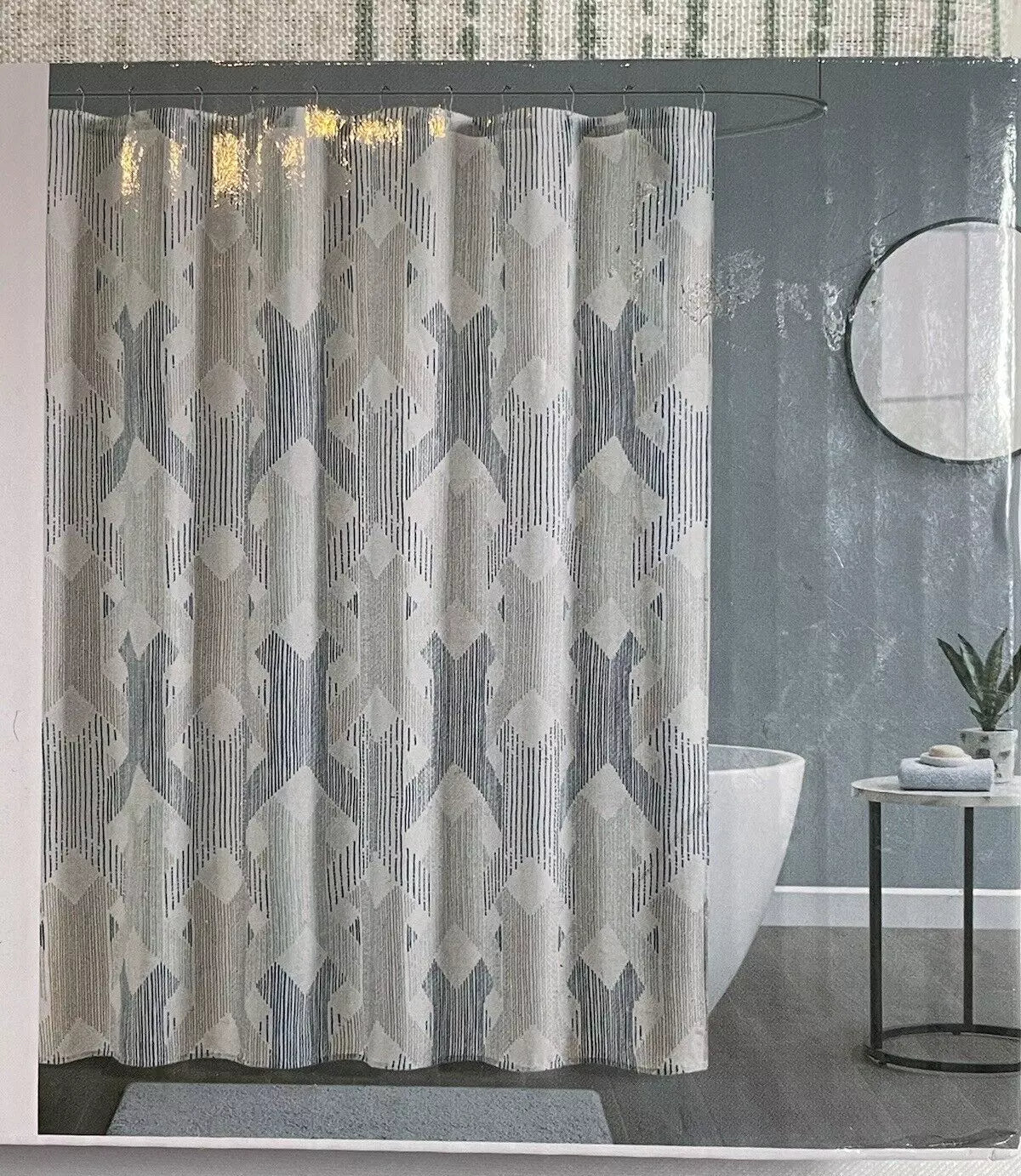 Ink+Ivy Zach Shower Curtain - Blue/grey