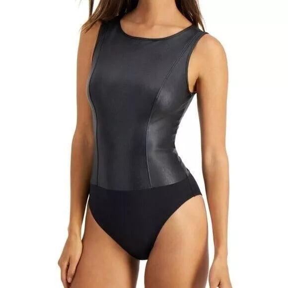 I.n.c. International Concepts Faux Leather Bodysuit