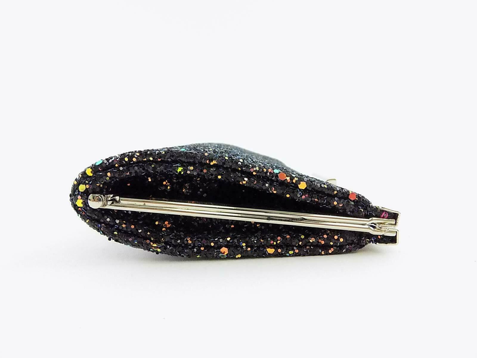 INC International Concepts Carolyn Cake Glitter Clutch Bag, Charcoal