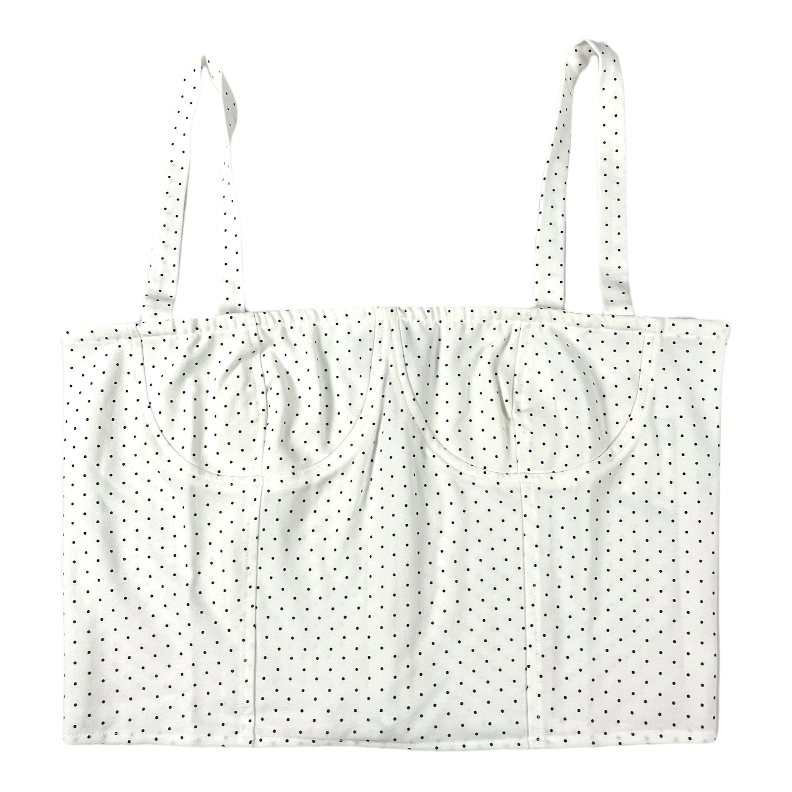Danielle Bernstein Dot Cropped Tank Top, Size 8
