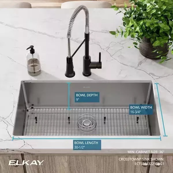 Elkay Crosstown Undermount Single Basin Stainless Steel Kitchen Sink