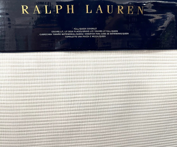 Ralph Lauren Textured Matelasse Coverlet, Full/ Queen