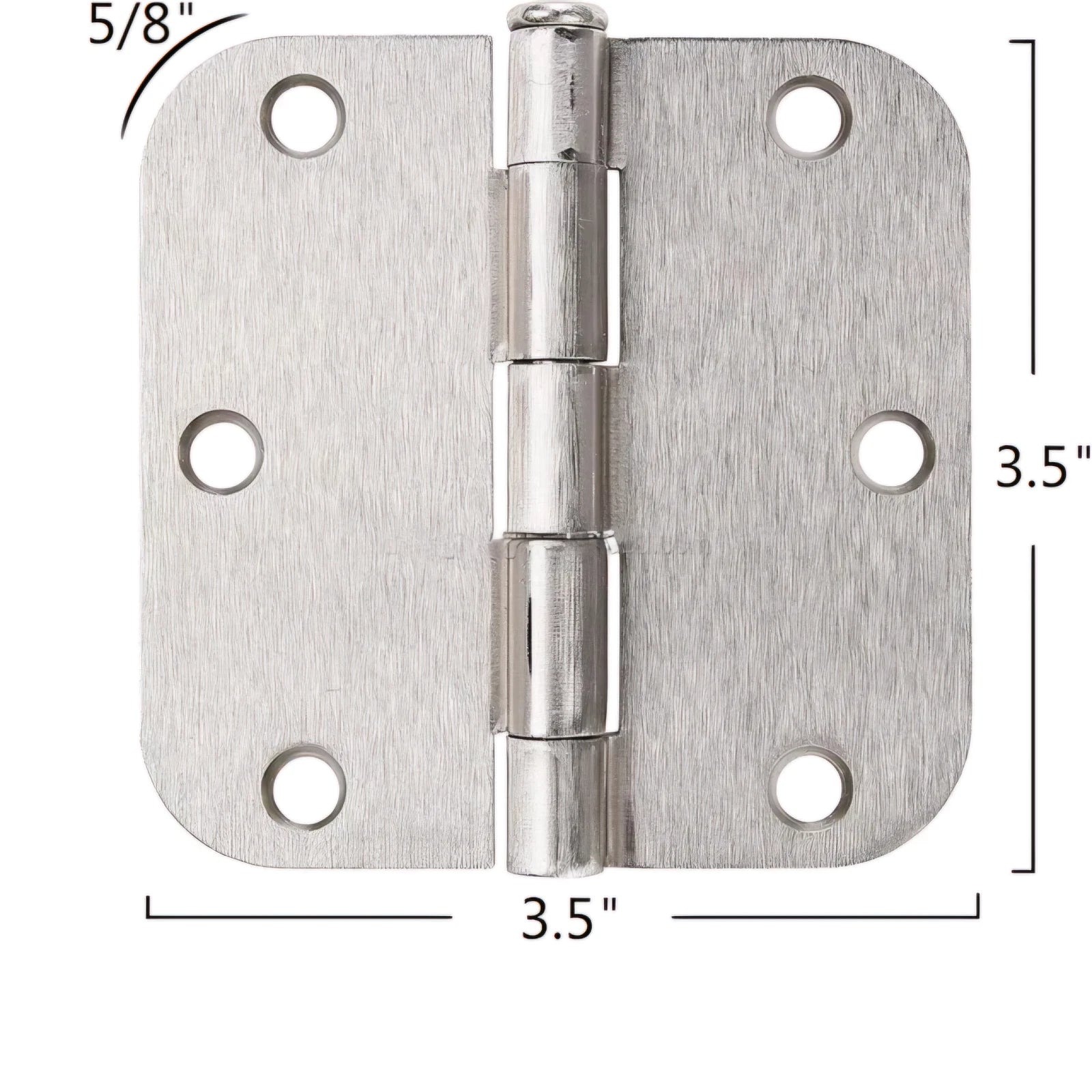 Imperial Hardware 3.5 in. X 3.5 in. Plain Bearing Steel Radius Hinge (2 Sets)