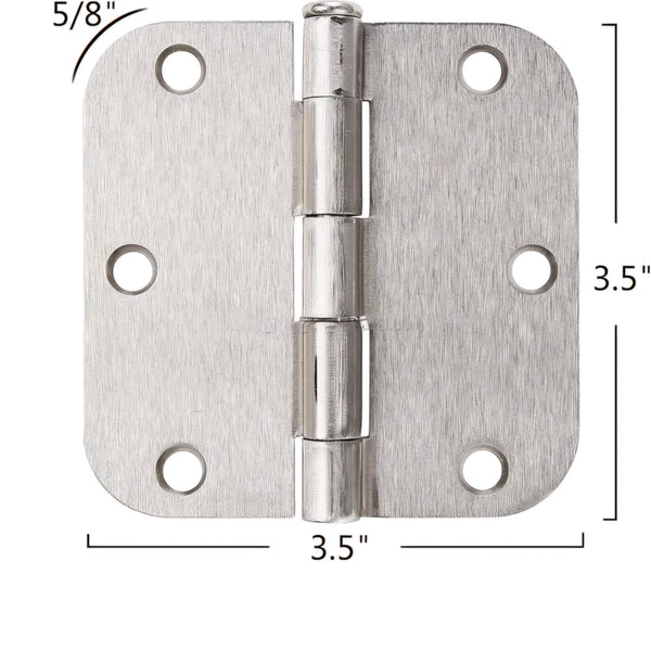 Imperial Hardware 3.5 in. X 3.5 in. Plain Bearing Steel Radius Hinge (2 Sets)