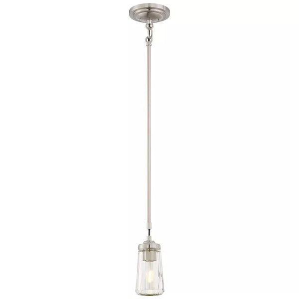 Minka Lavery Poleis 1-Light Brushed Nickel Mini Pendant-3301-84