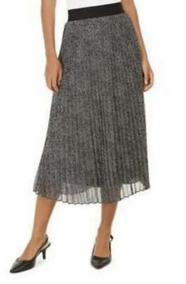 Alfani Pleated Metallic MIDI Skirt, Size XXL