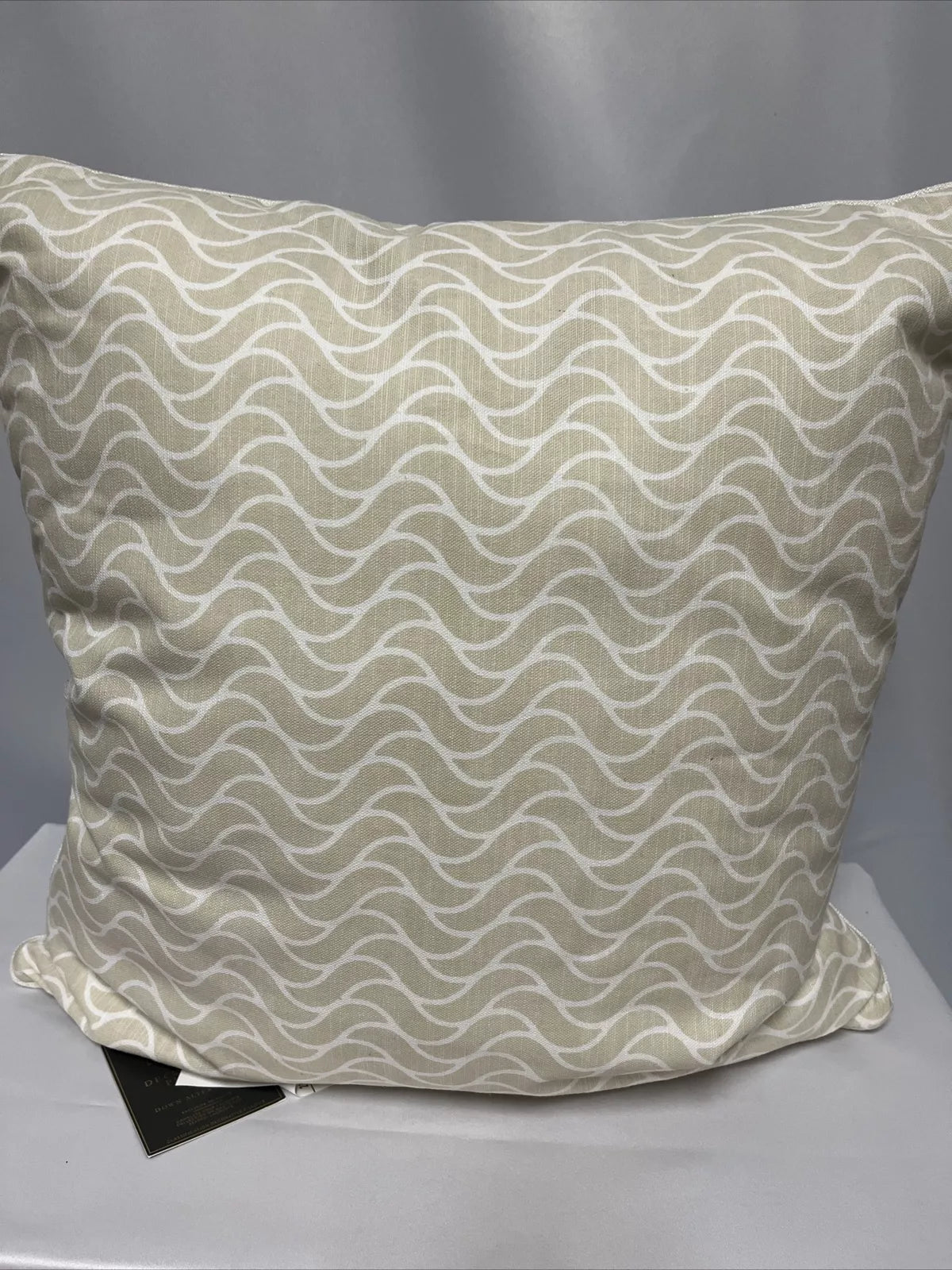 Lacourte Palm Leaf Velvet Applique 20 x 20 Decorative Pillow – White