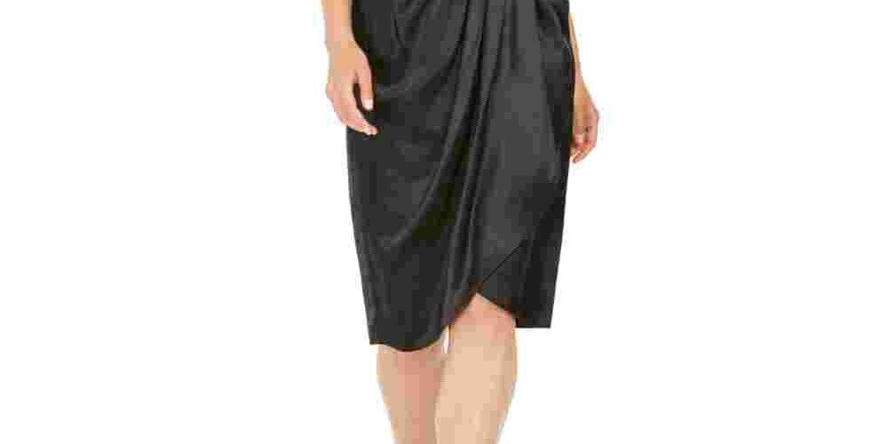 28Th Park Womens Sheath Satin Disco Dress, Size 14