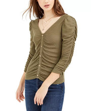 Crave Fame Juniors Ruched Textured Top