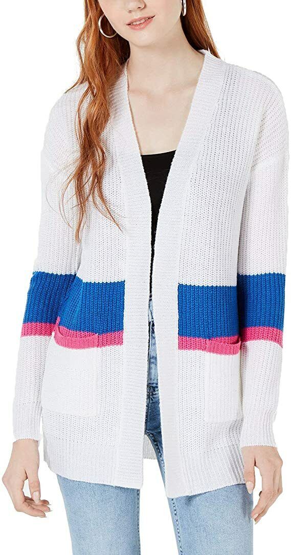 Ultra Flirt by Ikeddi Juniors’ Colorblocked Long Cardigan, Size XS