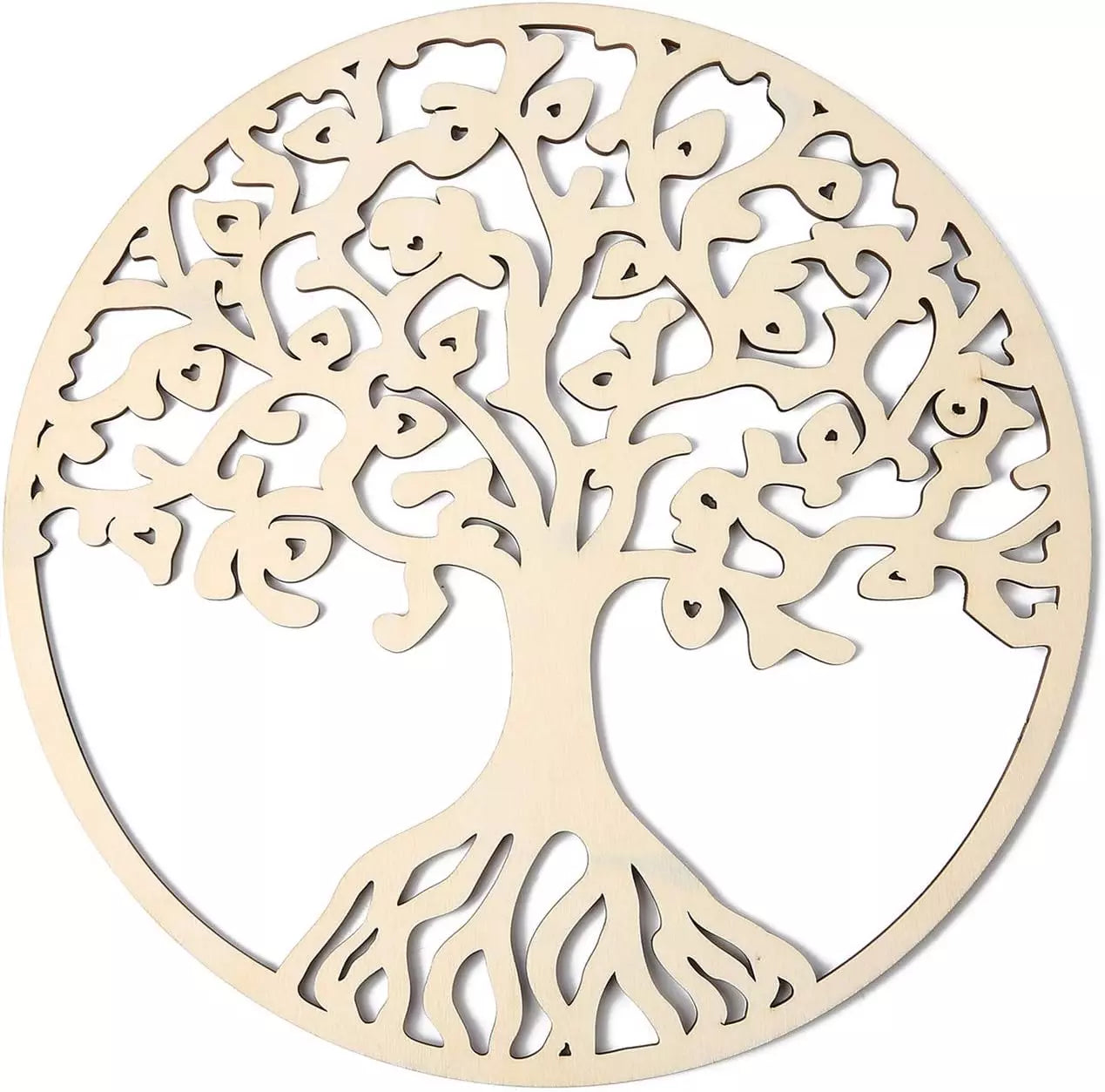 Simurg Round Tree of Life Wooden Wall Art Wall Hanging Decor Art Home Decoration