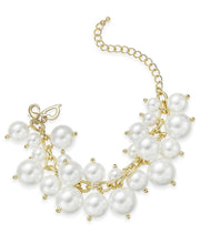 Thalia Sodi Gold-Tone Shaky Imitation Pearl Link Bracelet