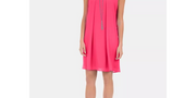 NY Collection Women's Keyhole Back Dress With Necklace