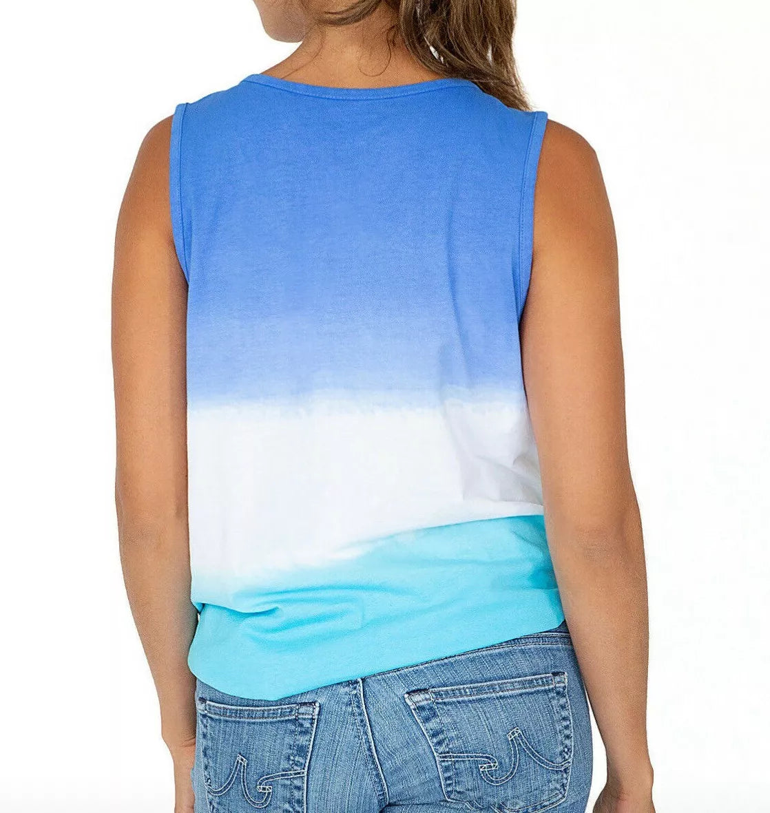 Rebellious One Juniors Tie-Dyed Tie-Front Tank Top