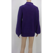 Alfani Women's Cotton Pointelle-detail Mock Neck Sweater,Size Large