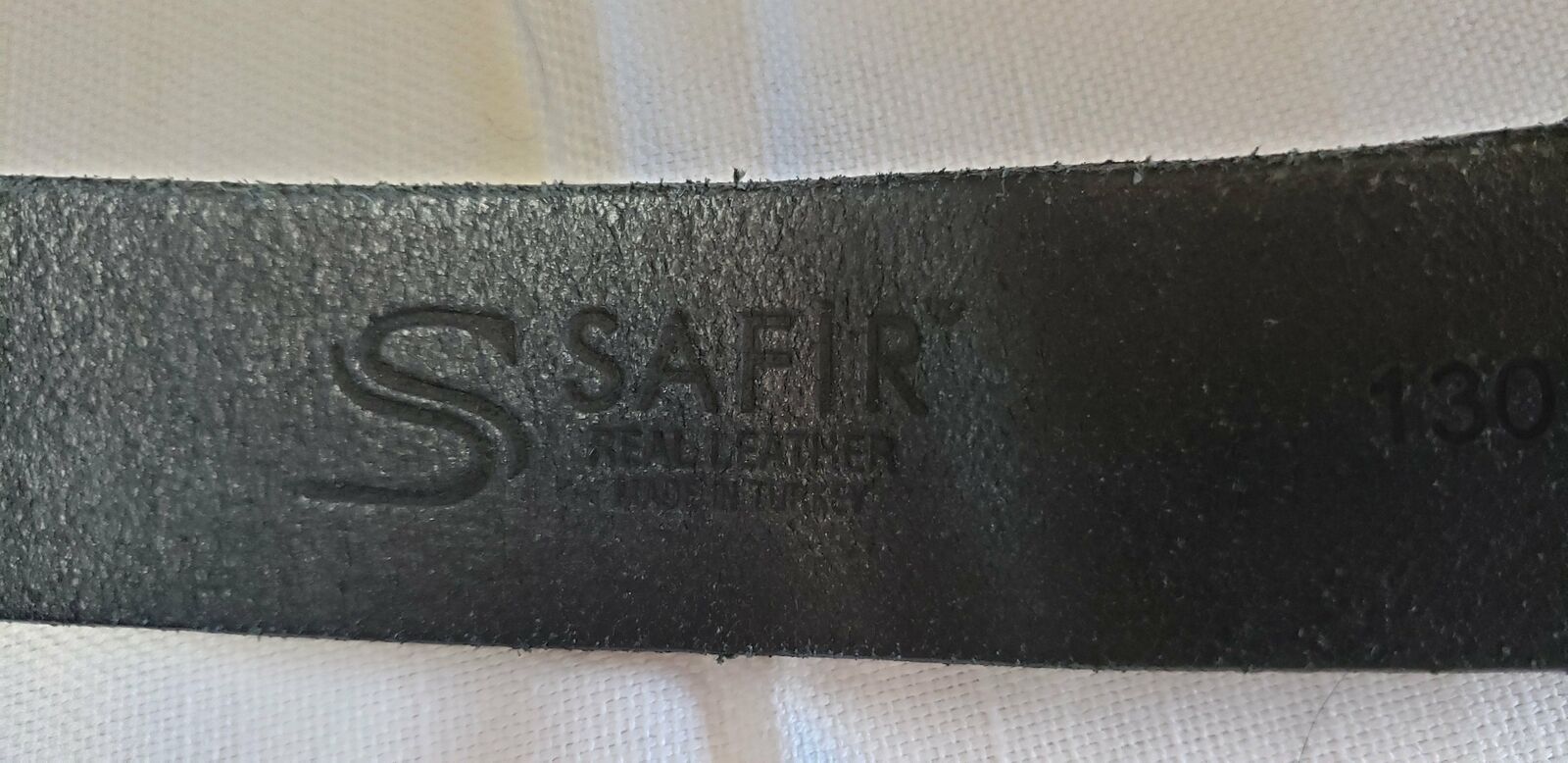 Safir Men's Leather Belt, Black, 45 inch