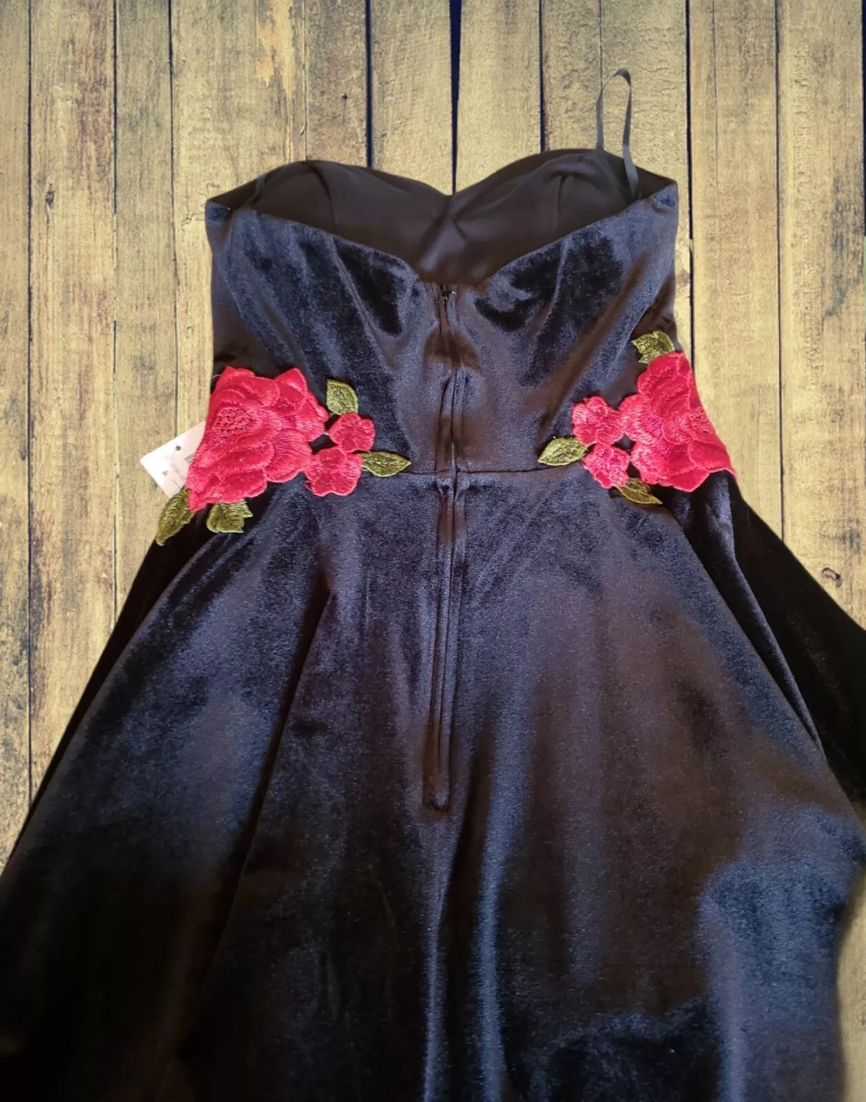 B Darlin Juniors Embroidered Strapless Fit and Flare Dress, Black, Siz Vanessa Jane B Darlin Juniors Embroidered Strapless Fit and Flare Dress, Black, Siz Vanessa Jane