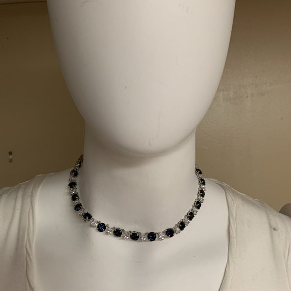 Carolee Silver-Tone Stone and Crystal All-Around Collar Necklace