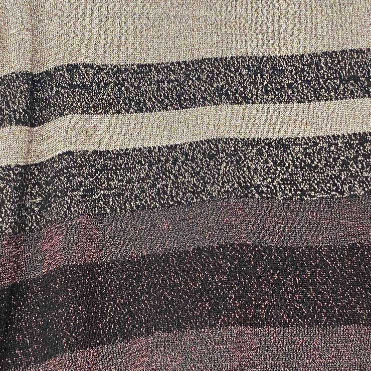 White House Black Market Metallic Striped Sweater, Size Large