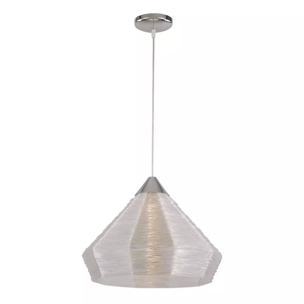 Trans Globe PND-961 One Light Pendant, Polished Chrome Finish