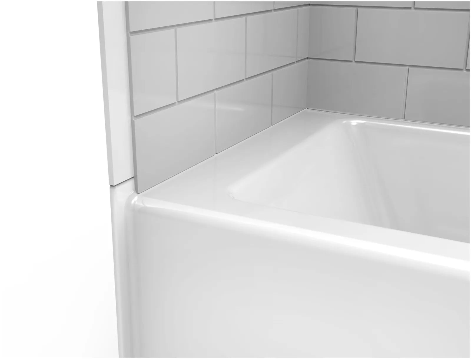 Jacuzzi Linea 60 x 30 Acrylic Soaking Bathtub for Three Wall Alcove Installation