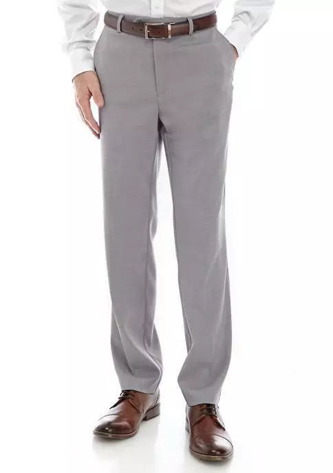 Michael Kors Solid Dress Pants, Light Gray, Size 37W