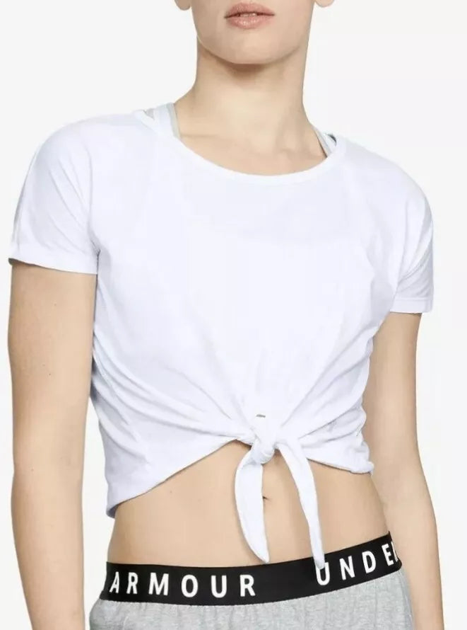 Under Armour Front-Tie Cropped T-Shirt