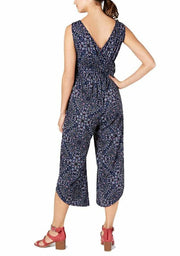 Style and Co Printed Drawstring-Waist Jumpsuit, Size XL