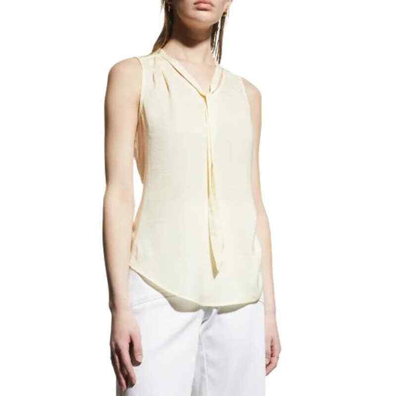 NIC+ZOE Soft Drape Tie Tank in Lemonade