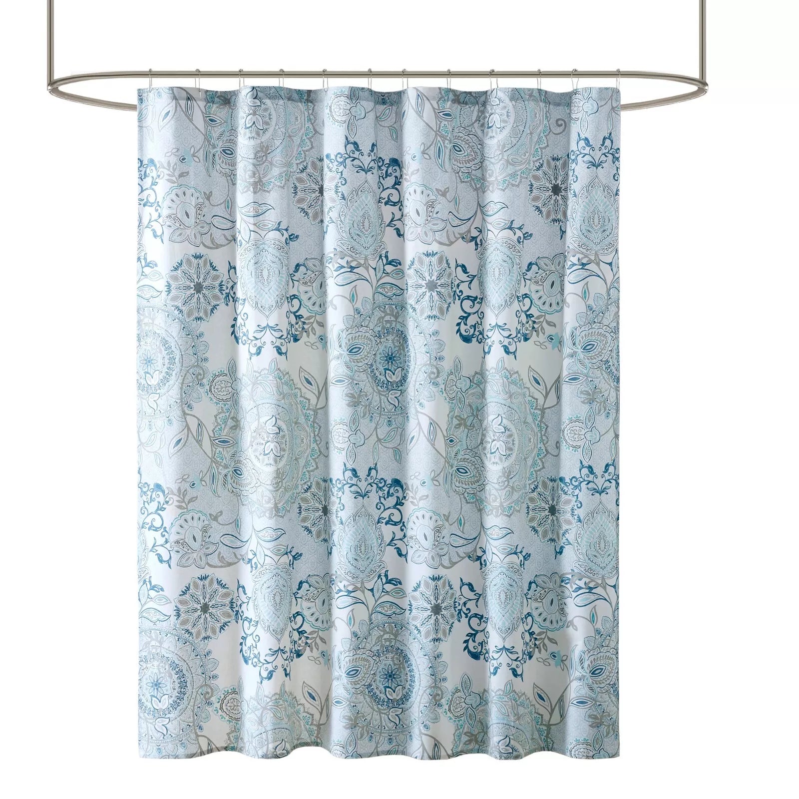 Madison Park MP70-5822 72 X 72 in. Cotton Printed Shower Curtain; Blue