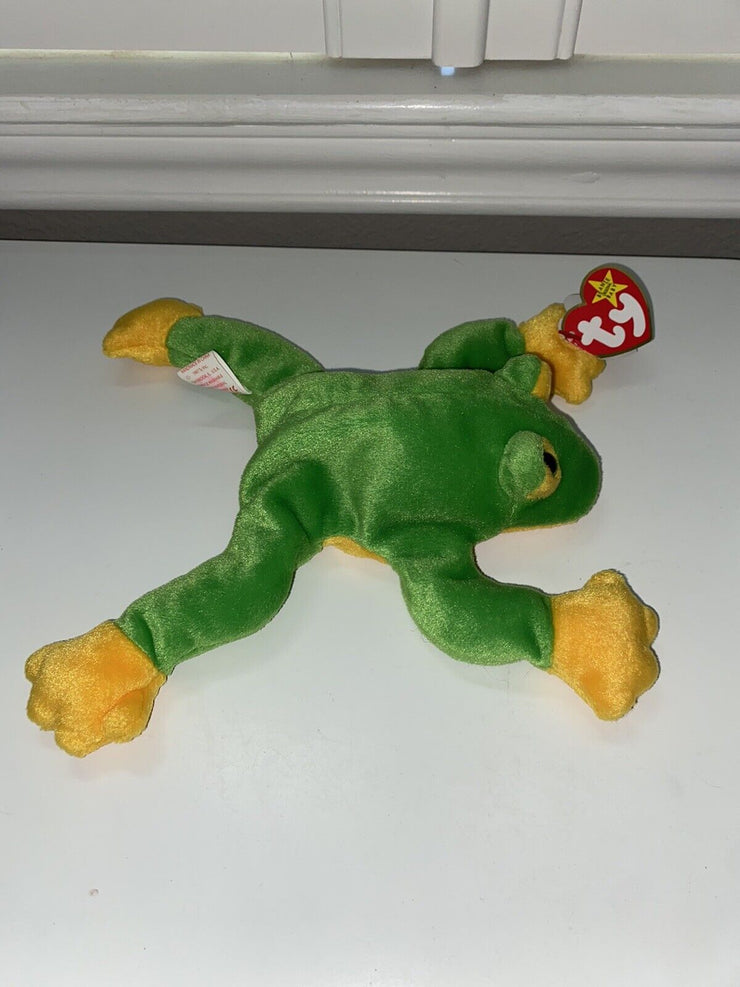 Ty Beanie Baby: Smoochy the Frog The Frog 1997 ** MANY Tag ERRORS ** P –  Vanessa Jane