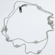 Inc Silver-Tone Pave Fireball Strand Necklace