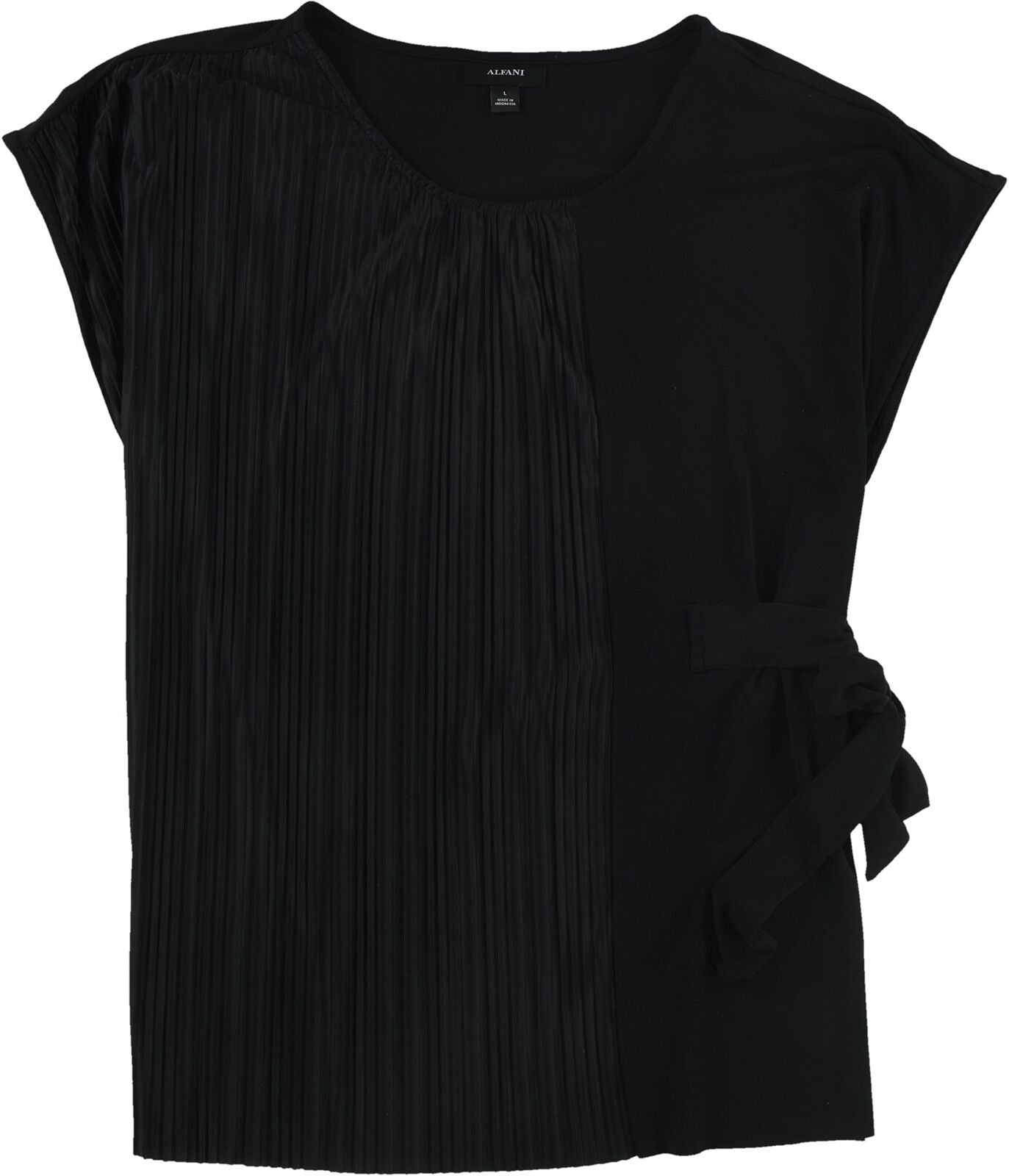 Alfani Pleated Side-Tie Top, Size Large