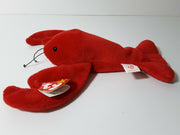 Rare Retired Pinchers the Lobster ty Beanie Baby with Tag Errors