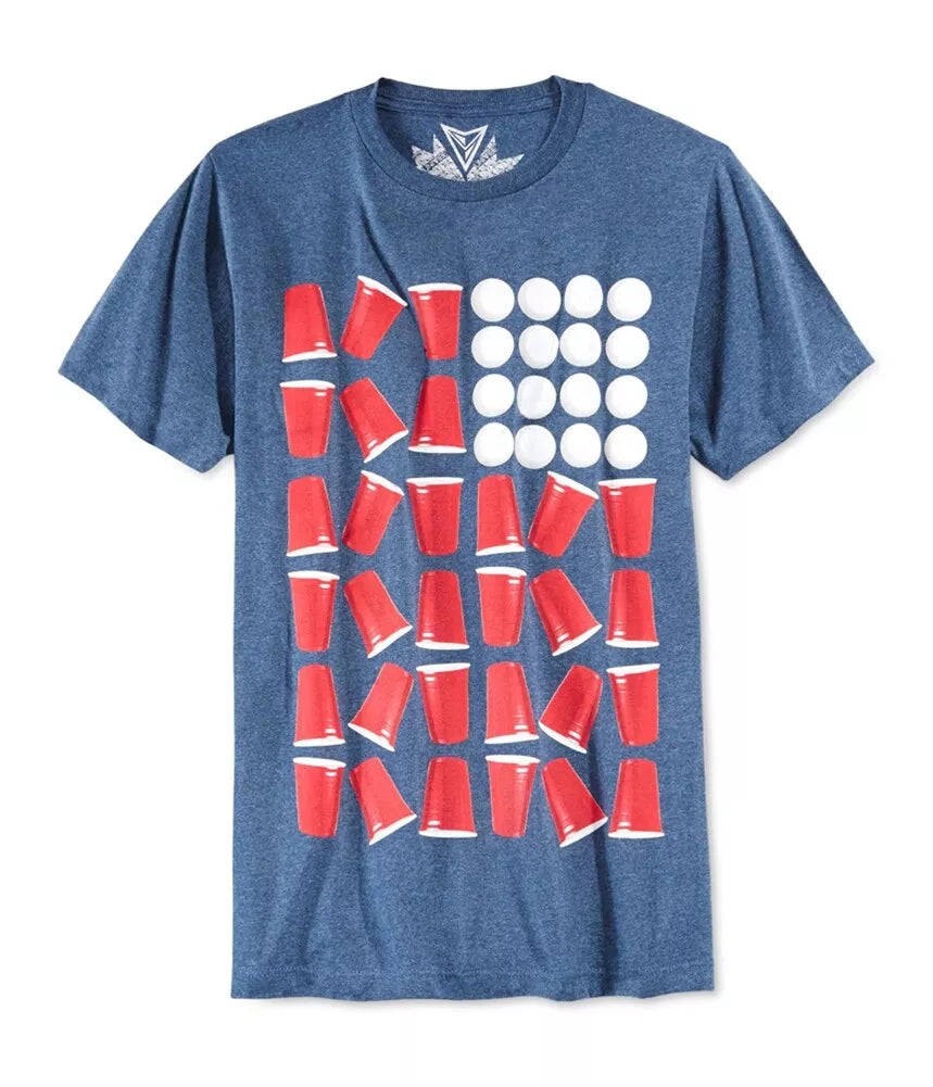 Univibe Mens Beer Pong Graphic T-Shirt, XL