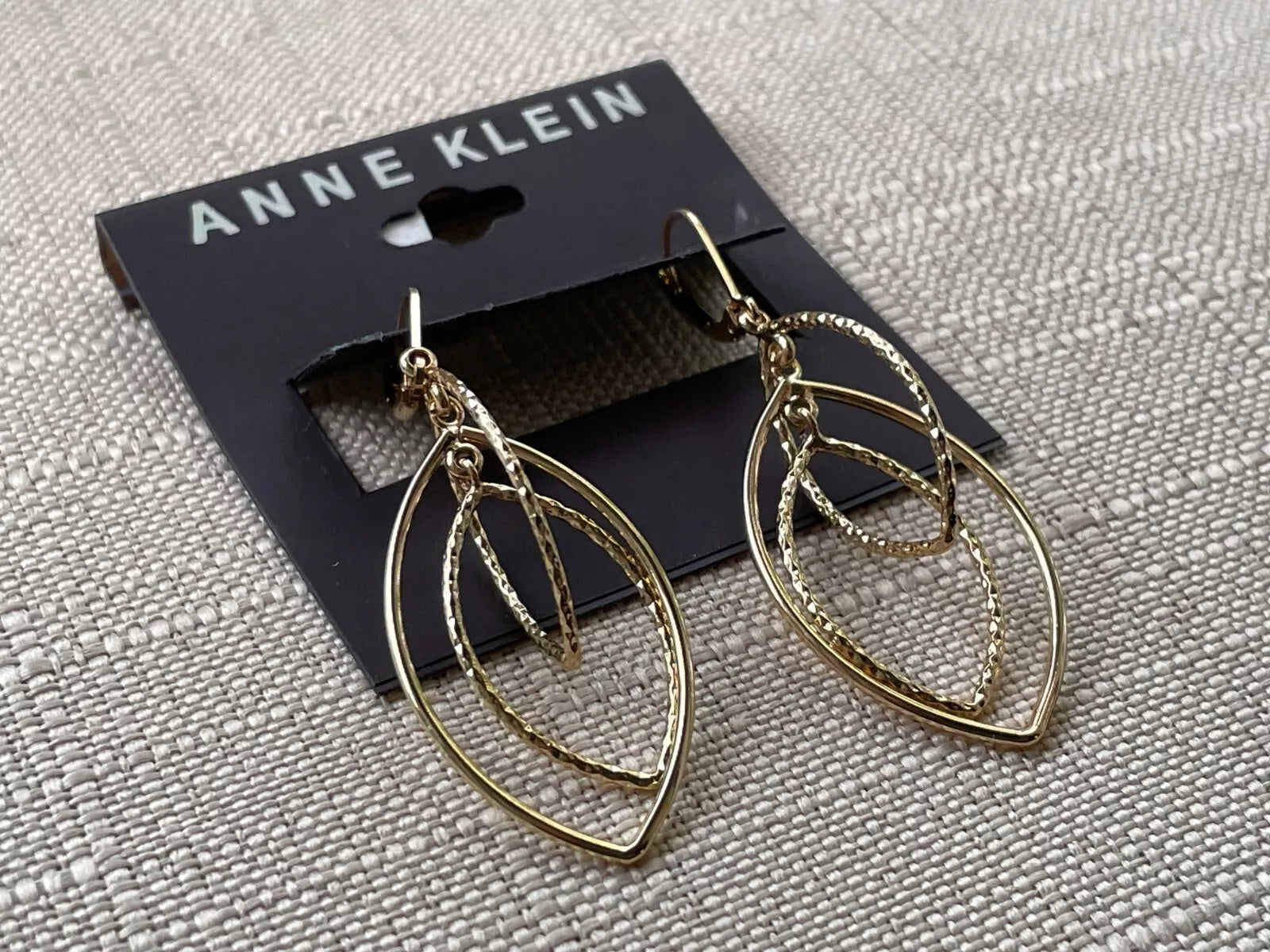 Anne Klein Gold-Tone Orbital Drop Extra Large Earrings