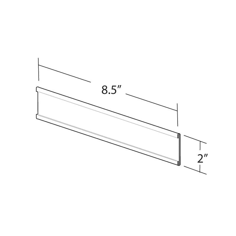 Azar Displays 8.5 W x 2 H Adhesive-back Acrylic Wall Nameplate, 10-Pack